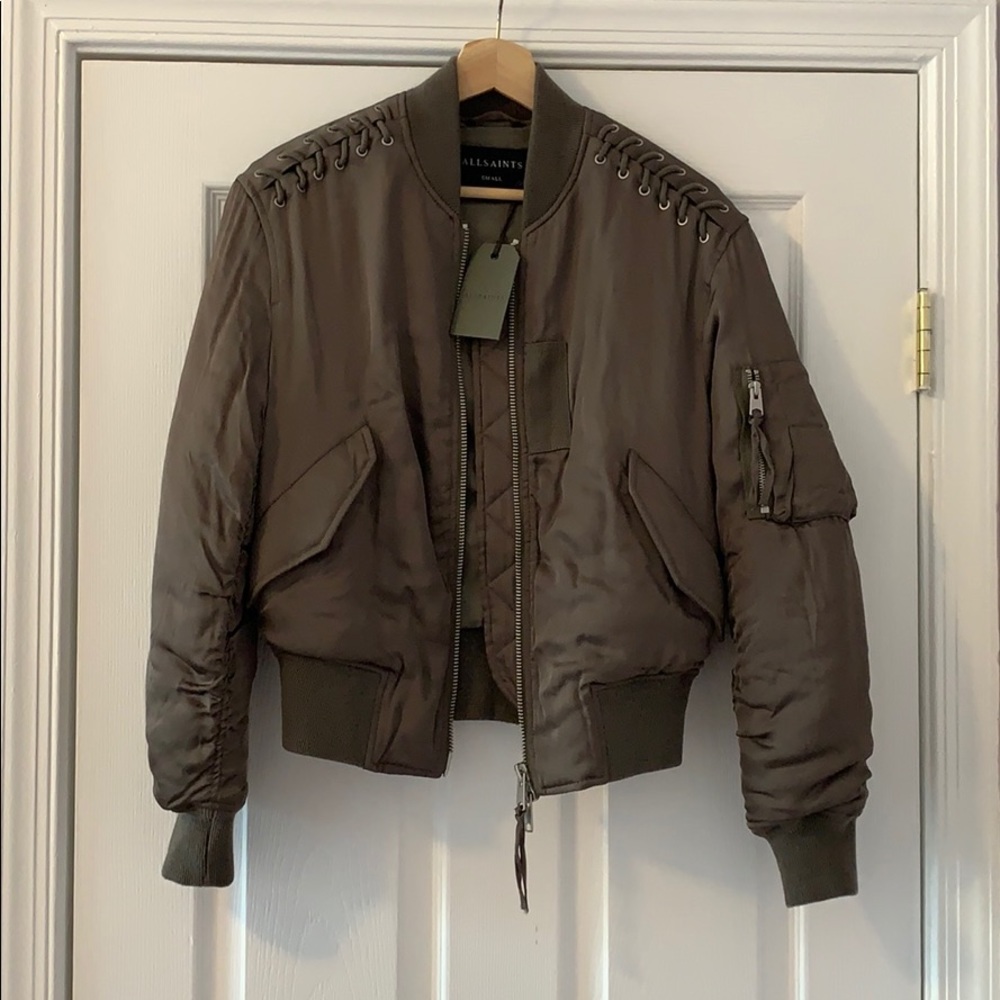 All Saints Bree Laced Bomber